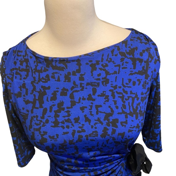 Taylor Blue Black Abstract Sheath Dress Size 2 - Picture 13 of 16